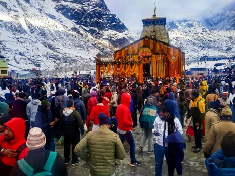 Portals of Kedarnath shrine open for devotees amid inclement weather