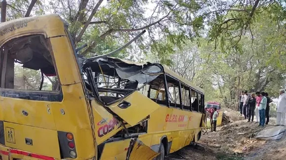 6 students killed, around 20 injured as school bus overturns in Haryana