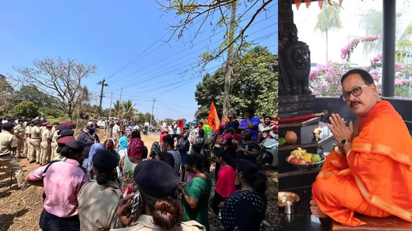 Goa minister Subhash Phal Desai injured in stone pelting after unveiling Shivaji statue