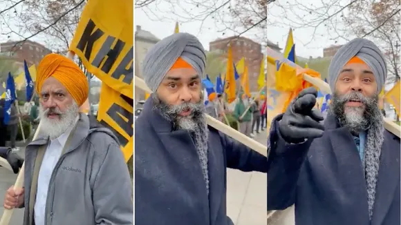 PTI journalist comes under attack from Khalistan supporters protesting outside Indian Embassy in Washington