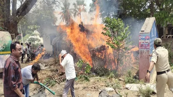 Telangana: Two dead, six injured in fire near venue of BRS meeting in Khammam