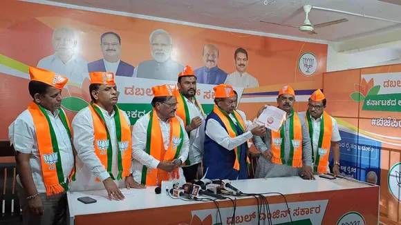 BJP leader Eshwarappa burns Cong manifesto over 'Bajrang Dal ban' row