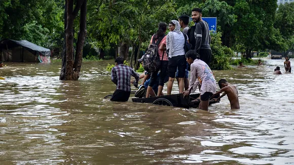 Rain water enters Gurugram's Kota colony houses