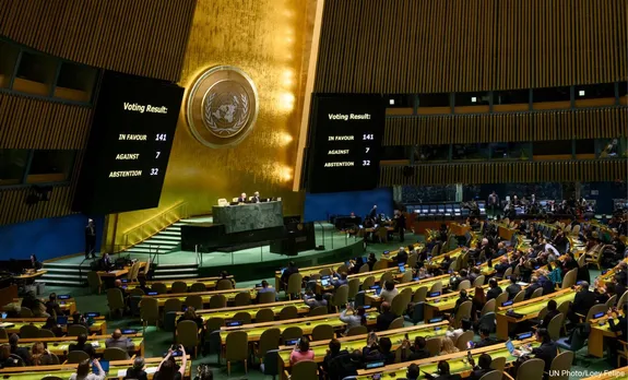 UNGA adopts resolution on need for just, lasting peace in Ukraine, India abstains
