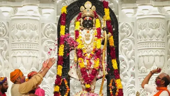 Grand Holi celebration at Ram temple in Ayodhya