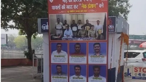 Raipur police put up billboards with pictures of 'good samaritans' who help accident victims