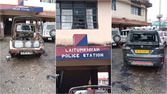 Meghalaya: Laitumkhrah Police Station attacked, vehicles torched