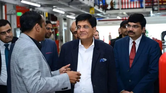 Piyush Goyal visits Tesla's manufacturing facility in California