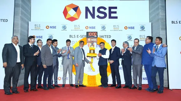 Dream stock market debut for BLS E-Services; shares zoom nearly 129%