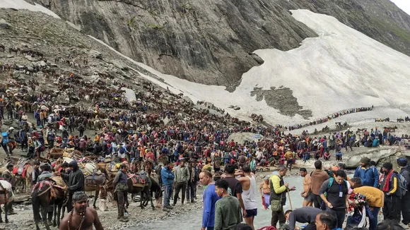 Amarnath Yatra temporarily halted due to bad weather