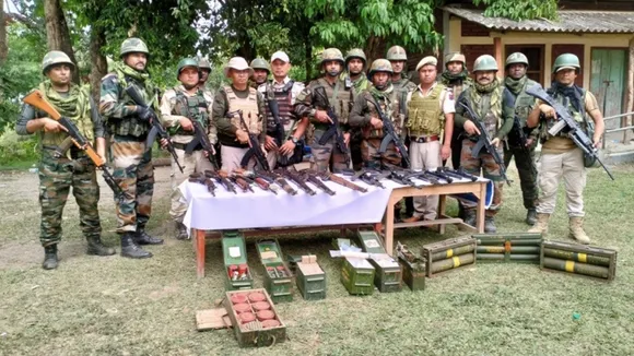 Manipur: Security forces recover firearms, ammunition during search operations