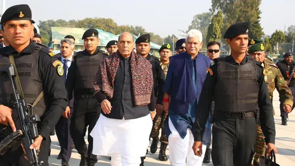 Defence Minister Rajnath Singh reaches Jammu to review security situation in J-K