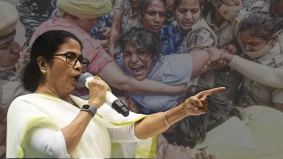 Mamata Banerjee takes to streets to protest 'manhandling' of wrestlers in Delhi