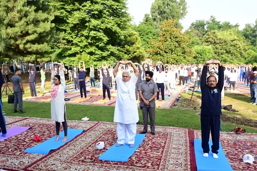 Yoga is India's greatest gift to humanity: J-K LG on International Yoga Day
