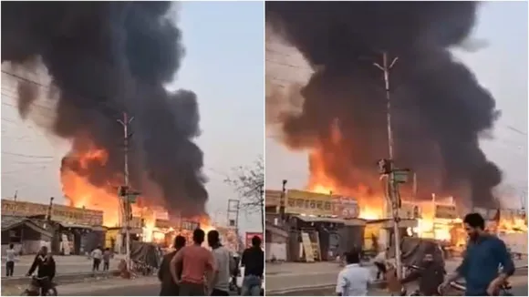 Fire in eateries near Noida Extension's Gaur City chowk, no casualty