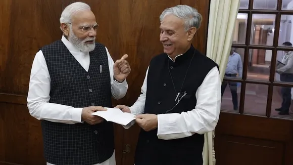 Union minister and Gurgaon MP Rao Inderjit Singh meets PM Modi