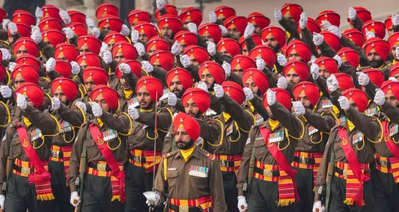 R-Day: Army's Sikh Regiment, Kumaon Regiment march down Kartavya Path