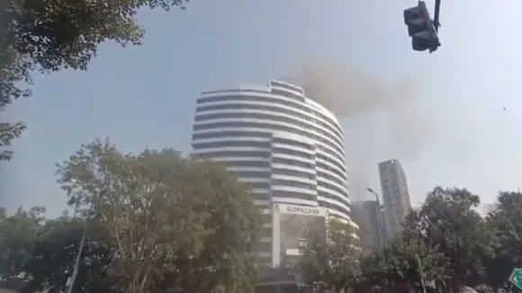 Fire breaks out on the 11th floor of Gopaldas Bhawan building in Delhi