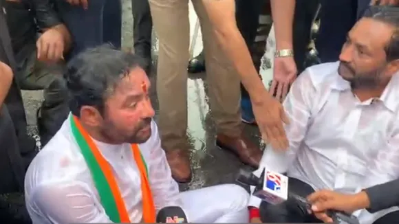 G Kishan Reddy stopped from visiting BRS government housing site