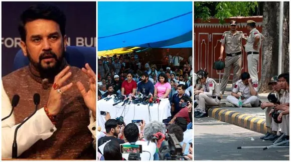 Centre handling issue of protesting wrestlers sensitively: Sports Minister Anurag Thakur