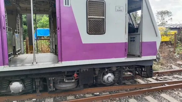 Empty rake of local train details near Mumbai; no casualty, train operations hit