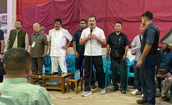 Rahul Gandhi travels to Manipur’s Moirang to visit relief camps