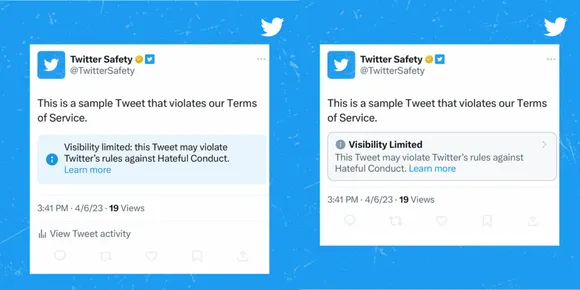 Twitter to restrict visibility of tweets that violate its policy
