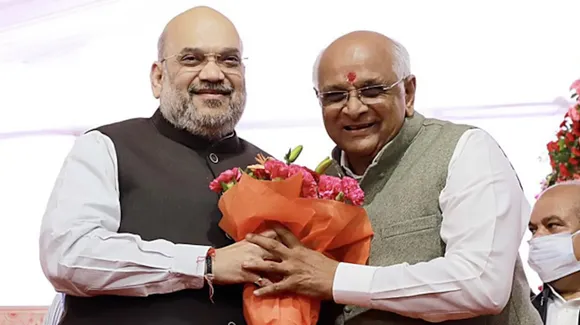 Amit Shah, CM Patel meet BJP leaders, citizens on Gujarati New Year