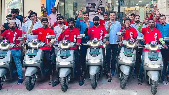TVS partners Zomato, to deploy 10k electric scooters in delivery fleet in 2yrs