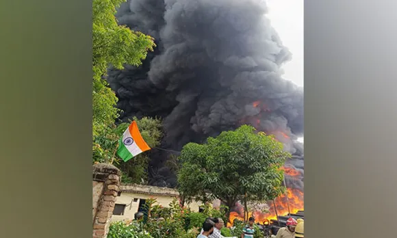 Massive fire at two factories in Delhi's Nilothi