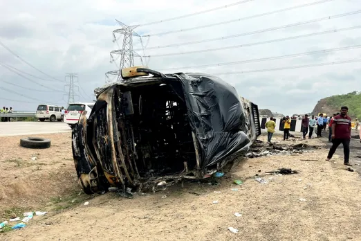 Samruddhi Expressway bus accident: Amravati RTO report rules out tyre burst, speeding