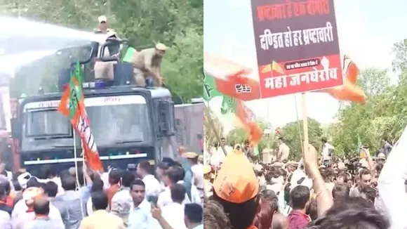Protest over 'corruption', cops use water cannon to disperse BJP workers in Jaipur