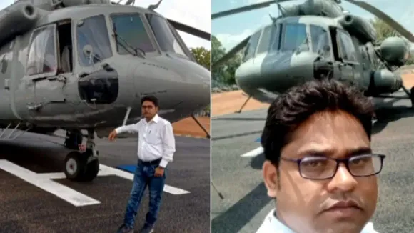 Pharmacist suspended for clicking pictures with President's chopper