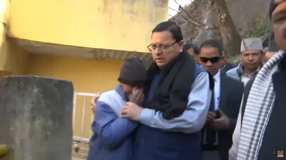 Uttarakhand CM Pushkar Dhami visits Joshimath to assess situation