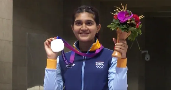 Esha Singh wins silver medal in women's individual 25m pistol