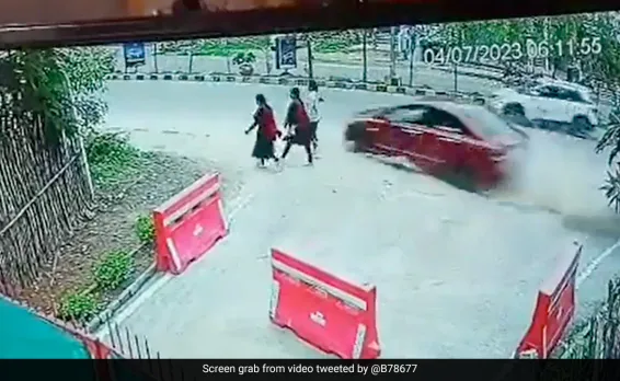 Caught on camera: Woman, daughter on morning walk killed as car hits them near Hyderabad