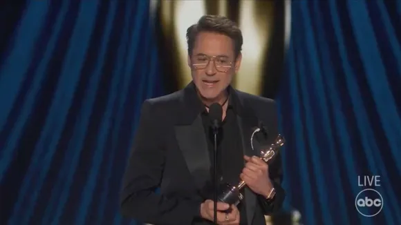 Robert Downey Jr. wins supporting actor and his first Oscar for 'Oppenheimer'