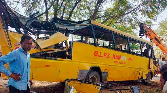 Haryana govt forms committee to probe Mahendragarh school bus accident