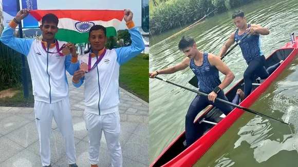 India's Arjun Singh and Sunil Singh Salam win historic bronze in men's canoe double 1000m event