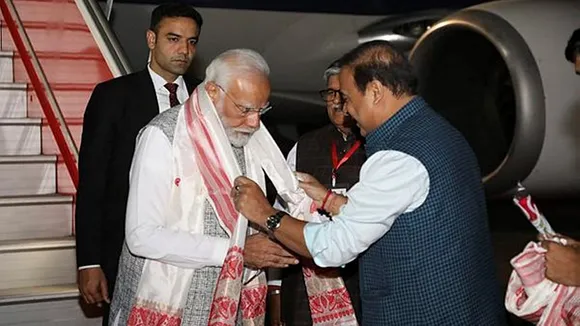 PM Modi arrives on two-day visit to Assam
