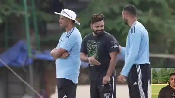 Rishabh Pant visits India's training camp ahead of Asia Cup