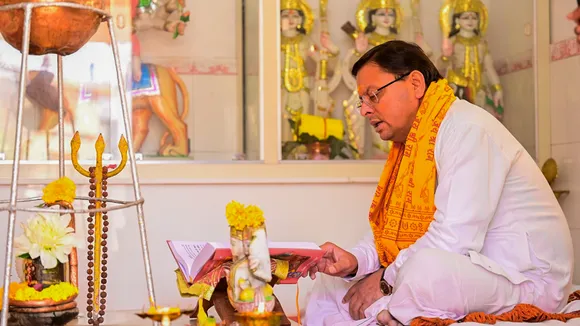 Ram temple consecration: Uttarakhand CM Dhami recites verses from Ramcharitmanas