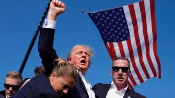 Donald Trump shot at
