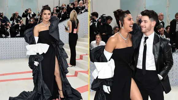 Priyanka Chopra, husband Nick Jonas twin in black at Met Gala 2023