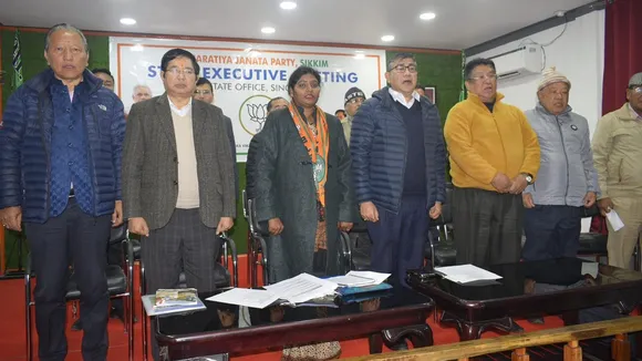 Sikkim: BJP leaders in huddle with eye on elections