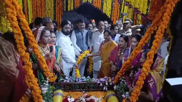 Shivaji Jayanti: CM Eknath Shinde, Deputy CMs pay tribute at Shivneri Fort