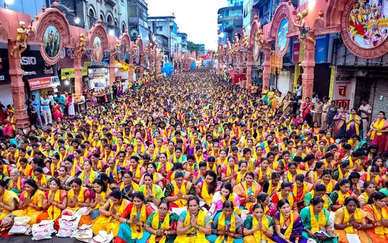 36,000 women chant ‘Atharvashirsha’ at Pune’s famous Dagdusheth Ganpati pandal