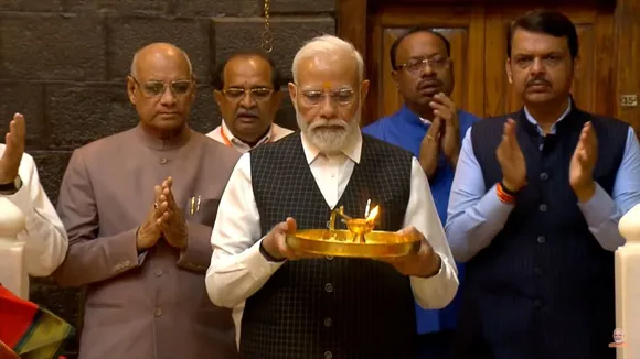 PM Modi performs puja at Shri Saibaba Samadhi Temple in Shirdi