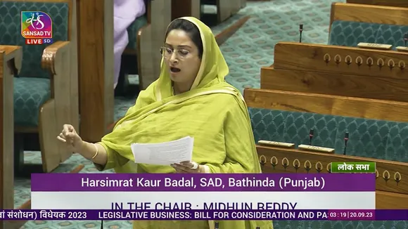 BJP misleading on women's reservation bill: Harsimrat Kaur Badal