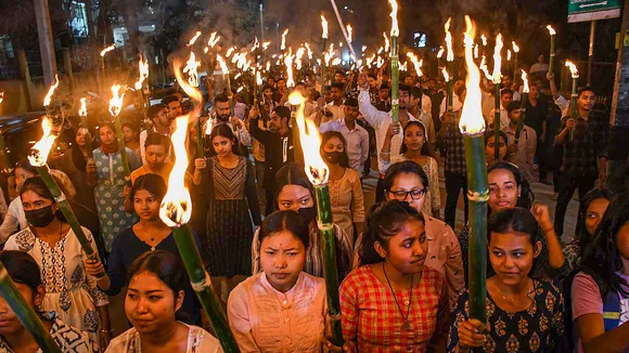 Anti-CAA protests in Assam, effigies of PM, HM burnt